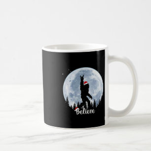 Santa bigfoot christmas rock roll sasquatch believ coffee mug