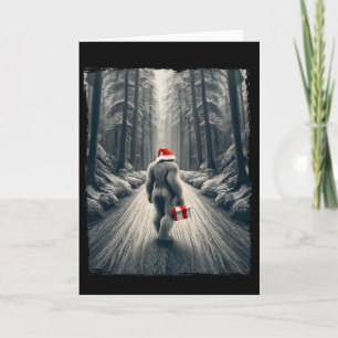 Santa Bigfoot Christmas Sasquatch Believe Card