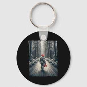 Santa Bigfoot Christmas Sasquatch Believe  Key Ring