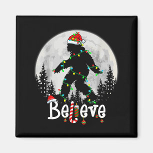 Santa Bigfoot Christmas Sasquatch Believe Xmas Men Magnet