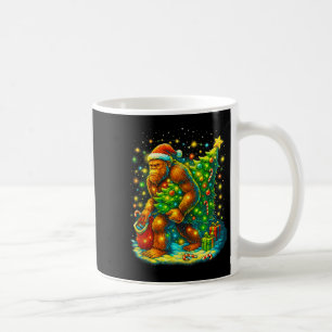 Santa Bigfoot Christmas Tree Funny Sasquatch Xmas Coffee Mug