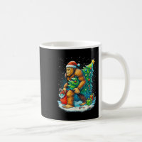 Santa Bigfoot Christmas Tree Sasquatch Xmas Lights