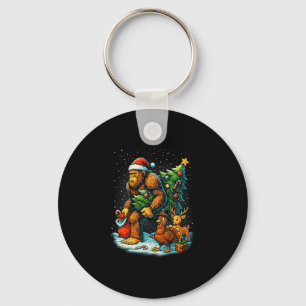 Santa Bigfoot Christmas Tree Turkey Reindeer Thank Key Ring