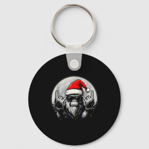 Santa Bigfoot Christmas Tree Xmas Lights Funny Sas Key Ring