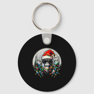 Santa Bigfoot Christmas Tree Xmas Lights Funny Sas Key Ring
