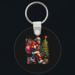 Santa Bigfoot Christmas Tree Xmas Lights Funny Sas Key Ring<br><div class="desc">Santa Bigfoot Christmas Tree Xmas Lights Funny Sasquatch</div>