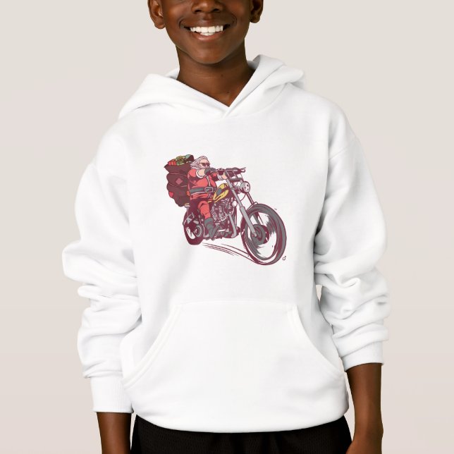 Santa Biker Christmas Costume for Bikers Invitatio (Front)