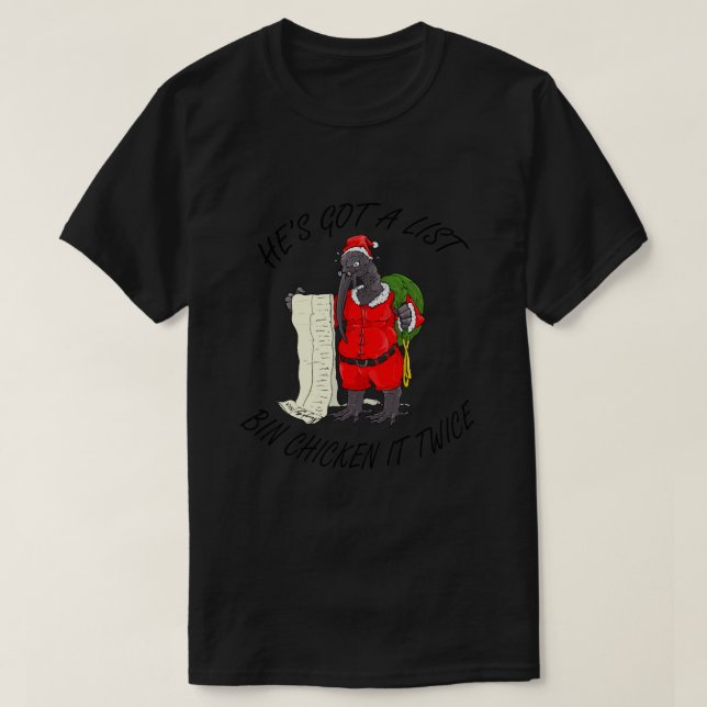 Santa Bin Chicken Essential T-Shirt (Design Front)