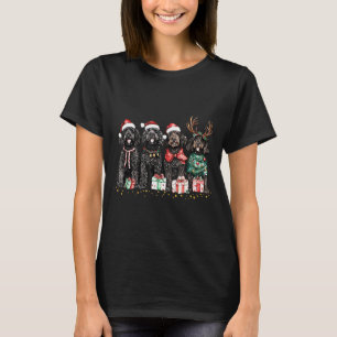 Santa Black Goldendoodle Christmas Winter Goldendo T-Shirt
