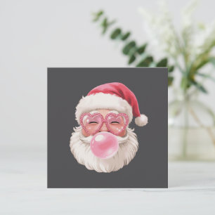 Santa Blowing Bubble Christmas Funny Xmas Invitation