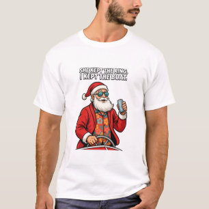 Santa Boat Captain Holiday Quote Funny Christmas T-Shirt