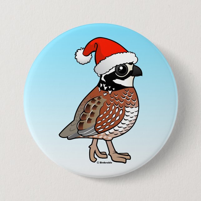 Santa Bobwhite 7.5 Cm Round Badge (Front)
