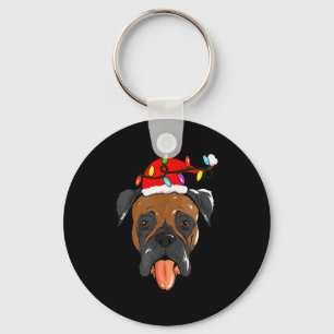 Santa Boxer Light Christmas Key Ring