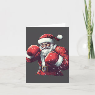 Santa Boxing Lover Mma Muay Thai Boxer Christmas X Card