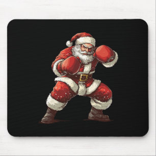 Santa Boxing Xmas Mma Muay Thai Lover Boxer Christ Mouse Pad