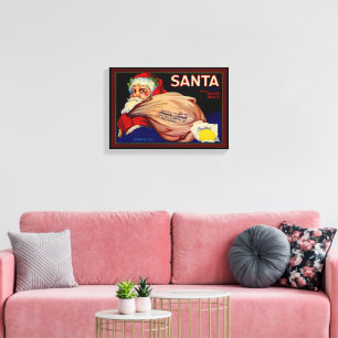 Santa Brand Lemons Ventura County California Fruit Canvas Print