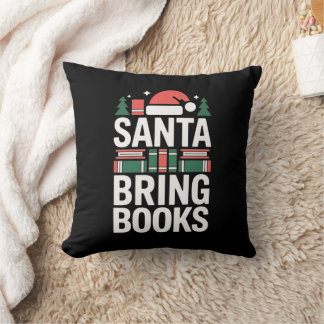 Santa Bring Books Festive Holiday Cushion