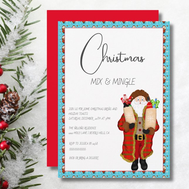 Santa Bringing The Liquor Christmas  Invitation (Creator Uploaded)