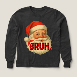 Santa Bruh Funny Christmas Pyjamas Red Plaid Xma