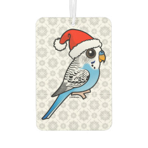 Santa Budgie Blue Car Air Freshener