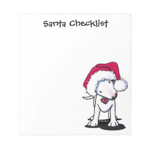 Santa Bull Terrier Notepad