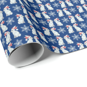 Santa Bunnies Wrapping Paper
