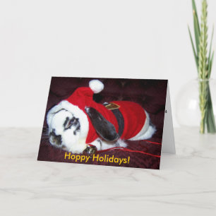 Santa Bunny Hoppy Holidays! Greeting Card