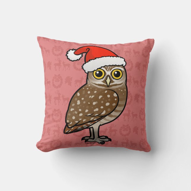 Santa Burrowing Owl Cushion (Front)
