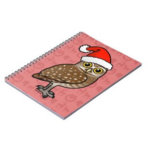 Santa Burrowing Owl Spiral Notebook