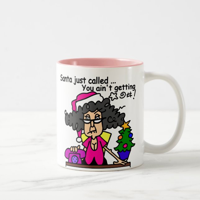 Santa Called Two-Tone Coffee Mug (Right)