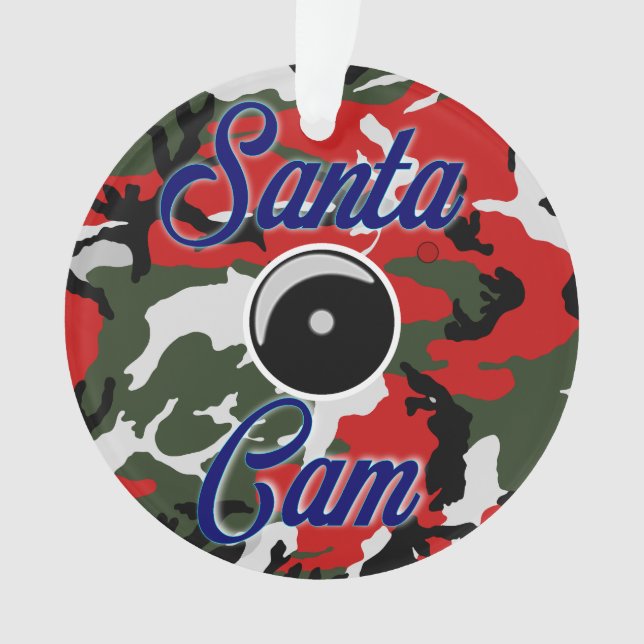 Santa Cam Christmas Camo Ornament/Santa Camera Cam Ornament (Front)