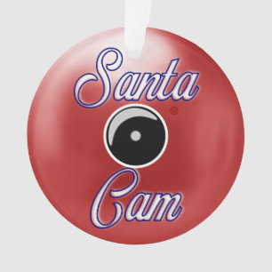Santa Cam Christmas Ornament/Santa Camera Red Ornament