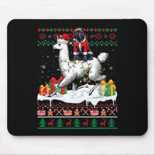 Santa Cane Corso Riding Llama Christmas Sweater Lo Mouse Pad