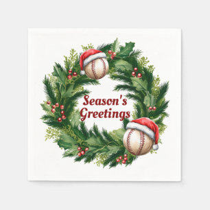 Santa Cap Baseball Customisable Napkin