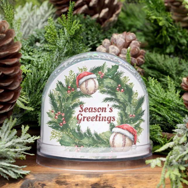 Santa Cap Baseball Customisable  Snowglobe (Winter)