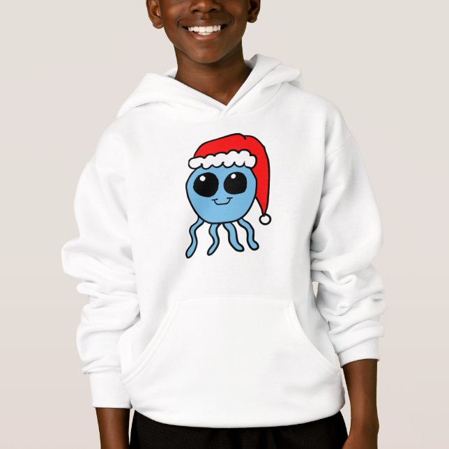 Santa Cap Kawaii Octopus (Front)