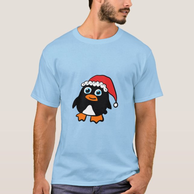  Santa Cap Penguin T-Shirt (Front)