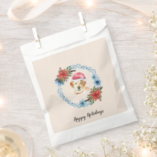 Santa Cap Yellow Lab Customisable Holiday Favour Bags