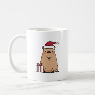 Santa Capybara Holiday Fun Coffee Mug
