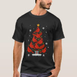Santa Cardinal Bird Christmas Tree Christmas Light T-Shirt<br><div class="desc">Santa Cardinal Bird Christmas Tree Christmas Lights Lover</div>