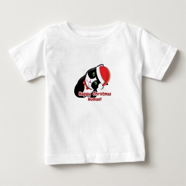 Santa Cat Baby T-Shirt (Front)