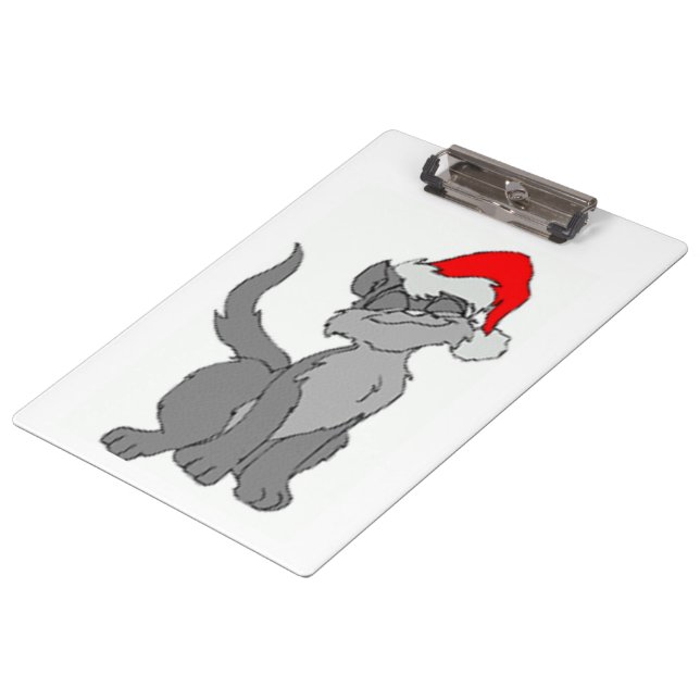 SANTA CAT CLIPBOARD (Angled)