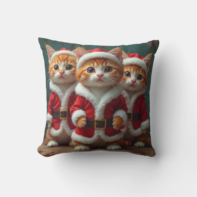santa cat cushion (Front)