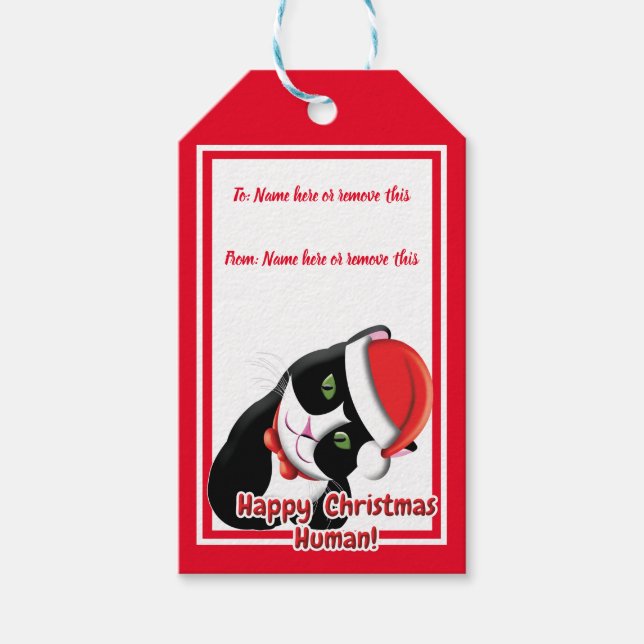 Santa Cat Gift Tags (Front)
