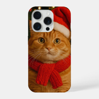Santa Cat iPhone 15 Pro Case