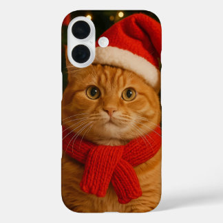 Santa Cat iPhone 16 Case