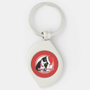 Santa Cat Key Ring