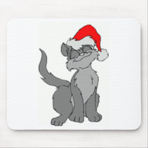 SANTA CAT MOUSE PAD