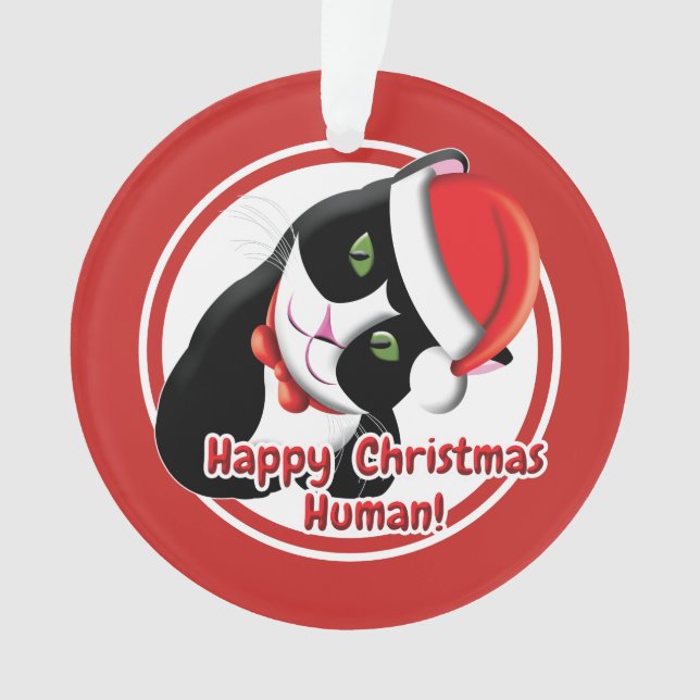 Santa Cat Ornament (Front)