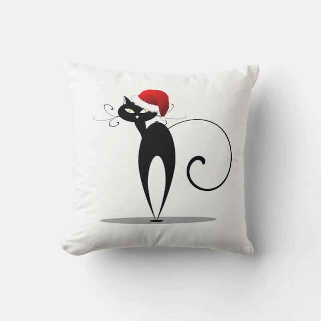 Santa Cat Pillow (Front)